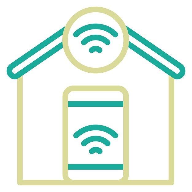 Ilustración del icono vectorial de automatización del hogar del conjunto de iconos del hogar inteligente