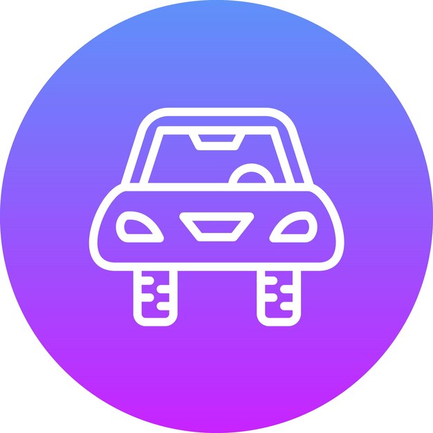 Ilustración del icono vectorial del automóvil del conjunto de iconos de transporte