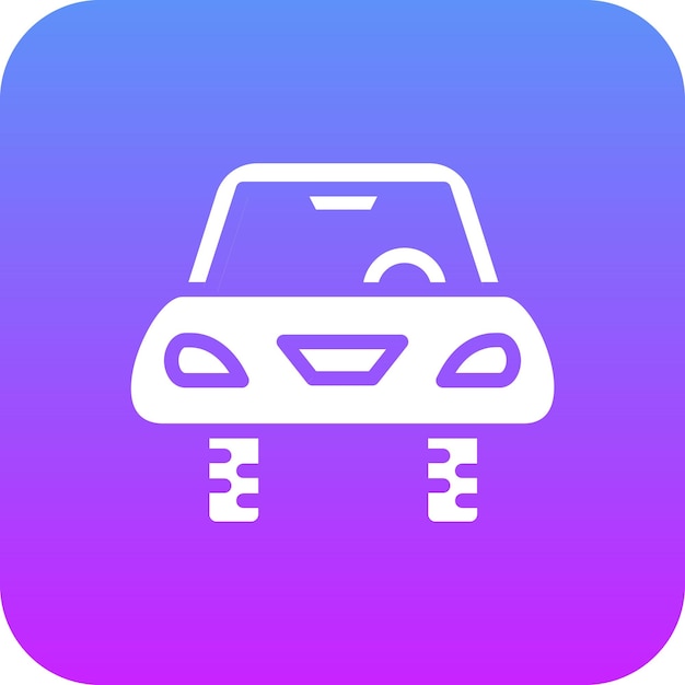 Ilustración del icono vectorial del automóvil del conjunto de iconos de transporte