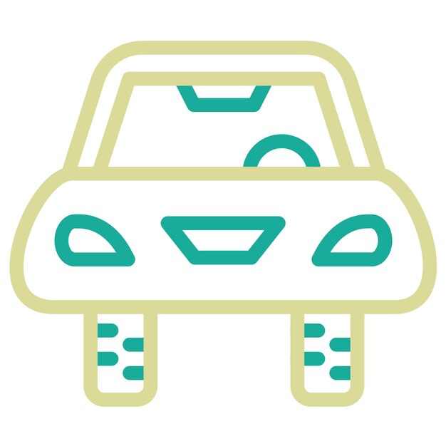 Ilustración del icono vectorial del automóvil del conjunto de iconos de transporte
