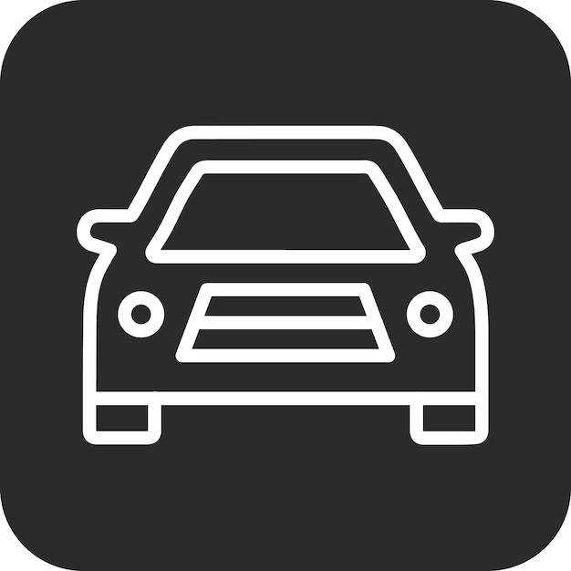 Ilustración del icono vectorial del automóvil inteligente del conjunto de iconos de la ciudad inteligente
