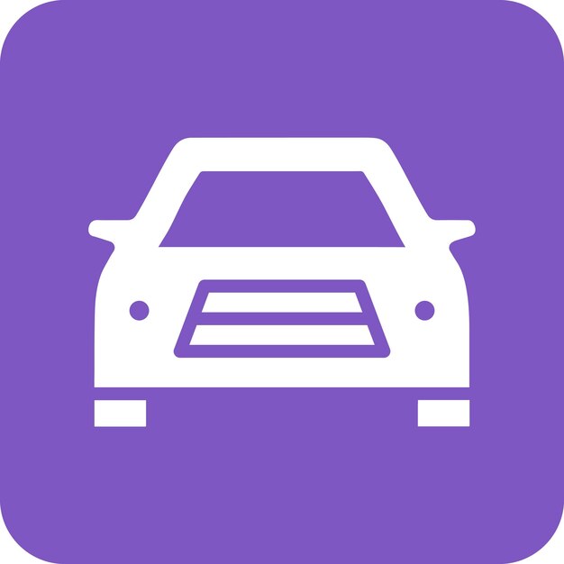 Ilustración del icono vectorial del automóvil inteligente del conjunto de iconos de la ciudad inteligente