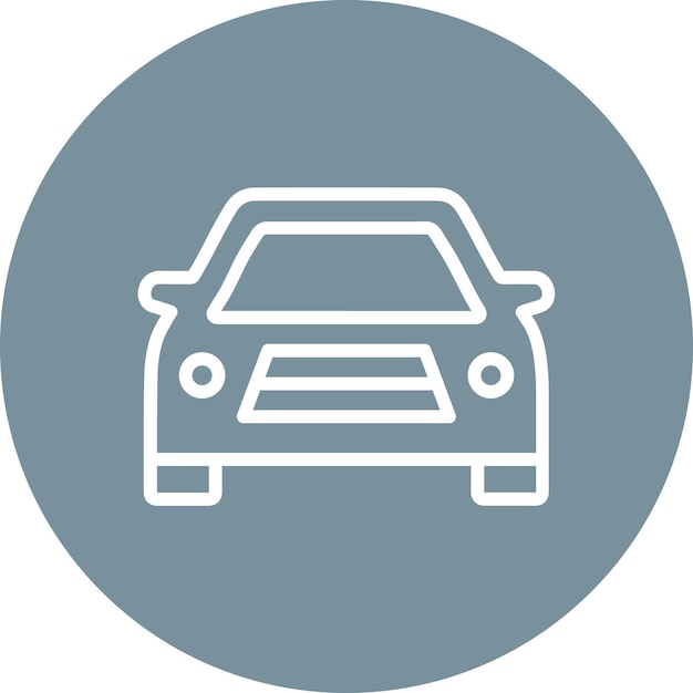 Ilustración del icono vectorial del automóvil inteligente del conjunto de iconos de la ciudad inteligente