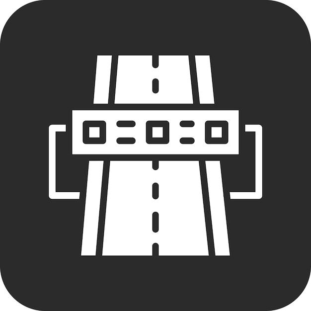 Ilustración del icono vectorial de la autopista del conjunto de iconos de la ciudad inteligente