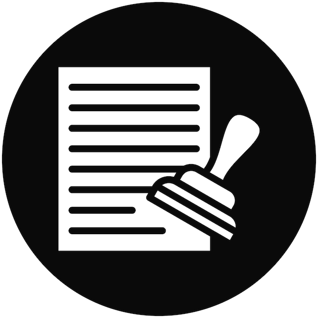 Ilustración del icono vectorial de la autoridad del conjunto de iconos de la legislación