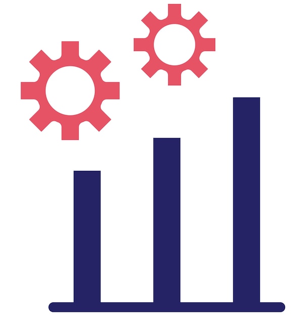 Ilustración del icono vectorial de avance del conjunto de iconos de Business Analytics