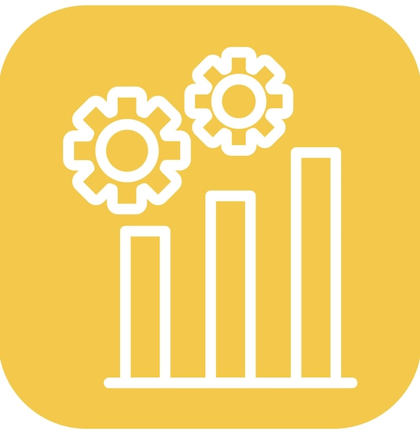 Ilustración del icono vectorial de avance del conjunto de iconos de Business Analytics