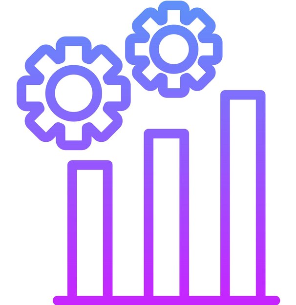 Ilustración del icono vectorial de avance del conjunto de iconos de Business Analytics