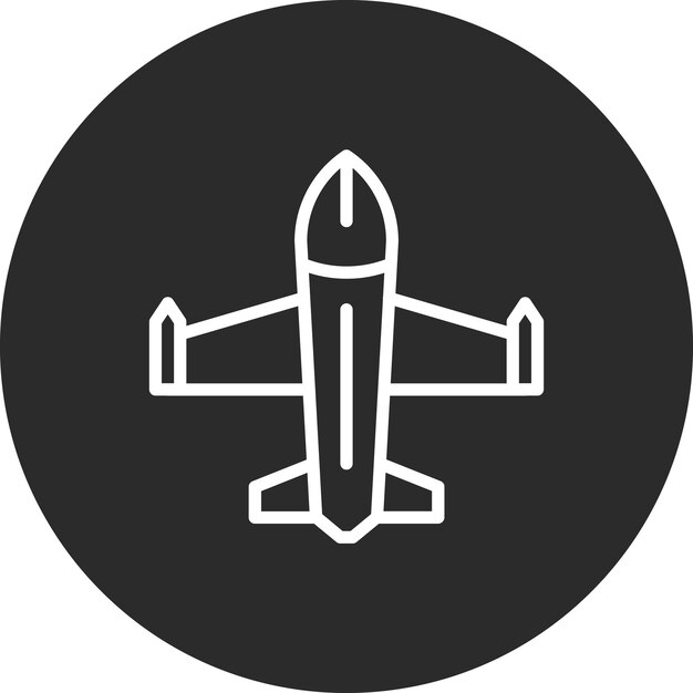 Ilustración del icono vectorial de avión del conjunto de iconos de aviación