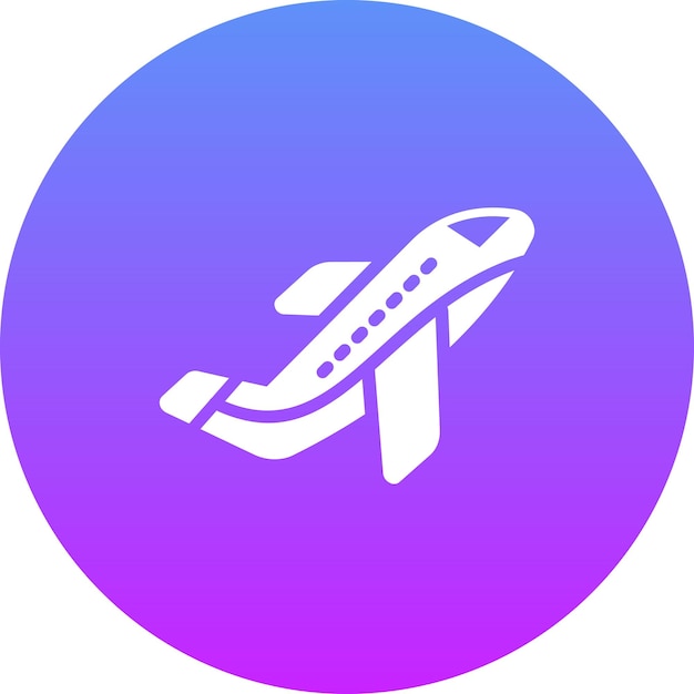 Ilustración del icono vectorial del avión del conjunto de iconos de energía nuclear