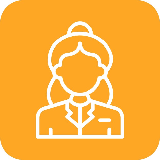 Ilustración del icono vectorial de la azafata del conjunto de iconos de aviación