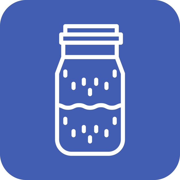 Ilustración del icono vectorial de azúcar del conjunto de iconos de mañanas y desayunos