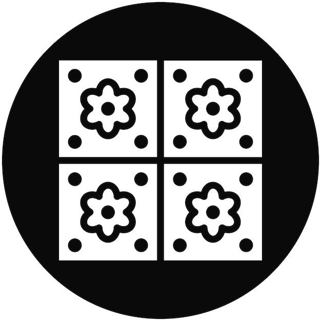 Ilustración del icono vectorial de azulejos de pared del conjunto de iconos de mejoras para el hogar