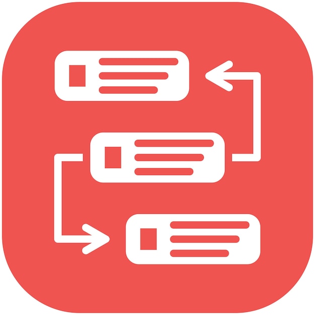 Ilustración del icono vectorial de Backlog del conjunto de iconos de Gestión de Proyectos