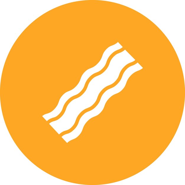 Ilustración del icono vectorial de bacon del conjunto de iconos de la mañana y el desayuno