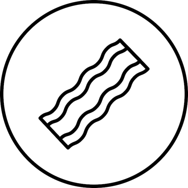 Vector ilustración del icono vectorial de bacon del conjunto de iconos de la mañana y el desayuno