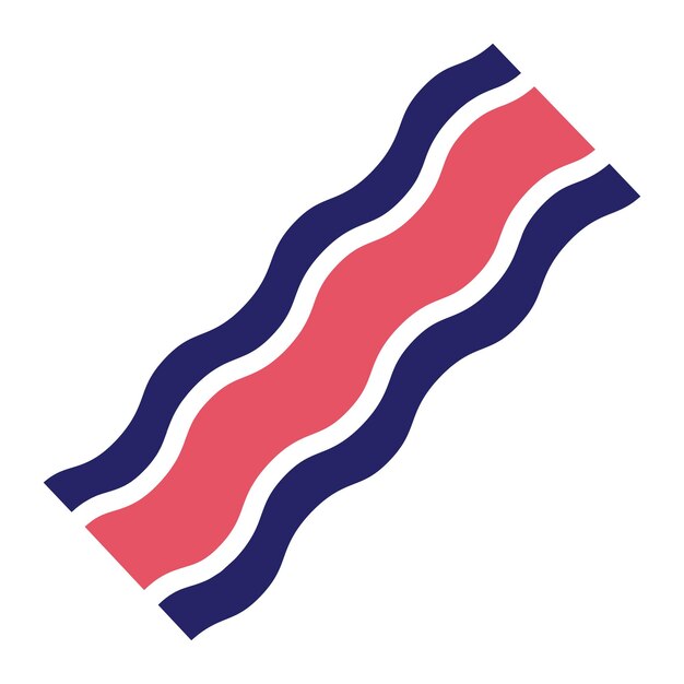 Ilustración del icono vectorial de bacon del conjunto de iconos de la mañana y el desayuno