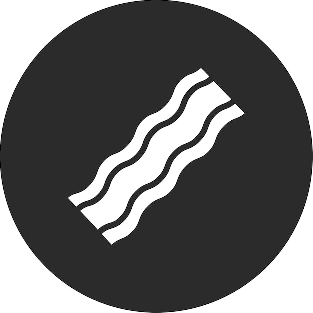Ilustración del icono vectorial de bacon del conjunto de iconos de la mañana y el desayuno