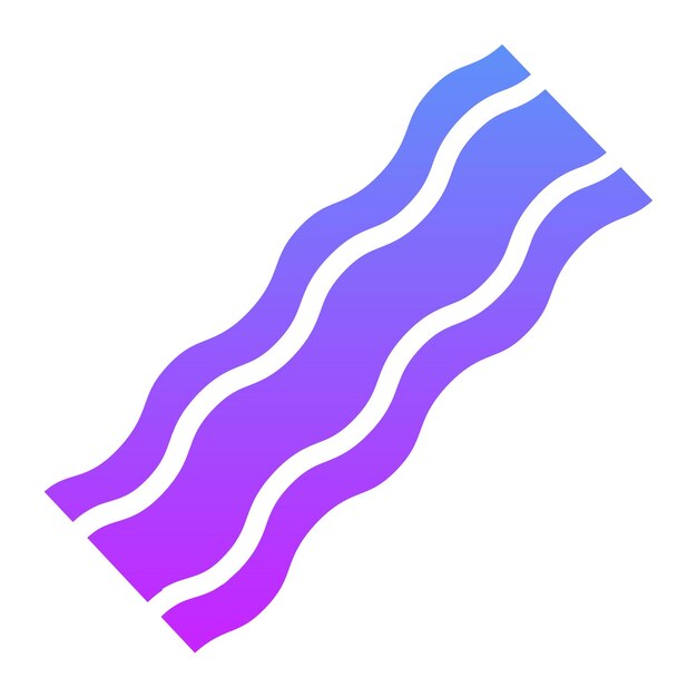 Ilustración del icono vectorial de bacon del conjunto de iconos de la mañana y el desayuno