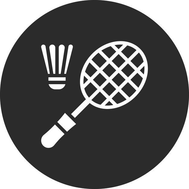 Ilustración del icono vectorial de bádminton del conjunto de iconos deportivos