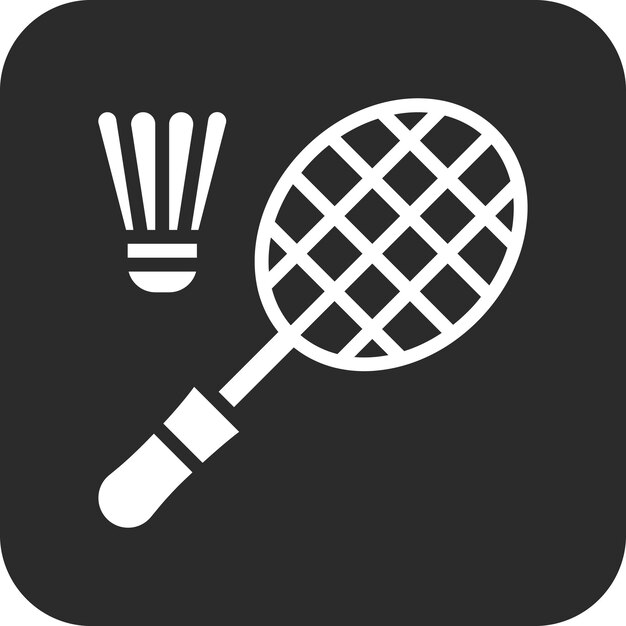 Ilustración del icono vectorial de bádminton del conjunto de iconos deportivos