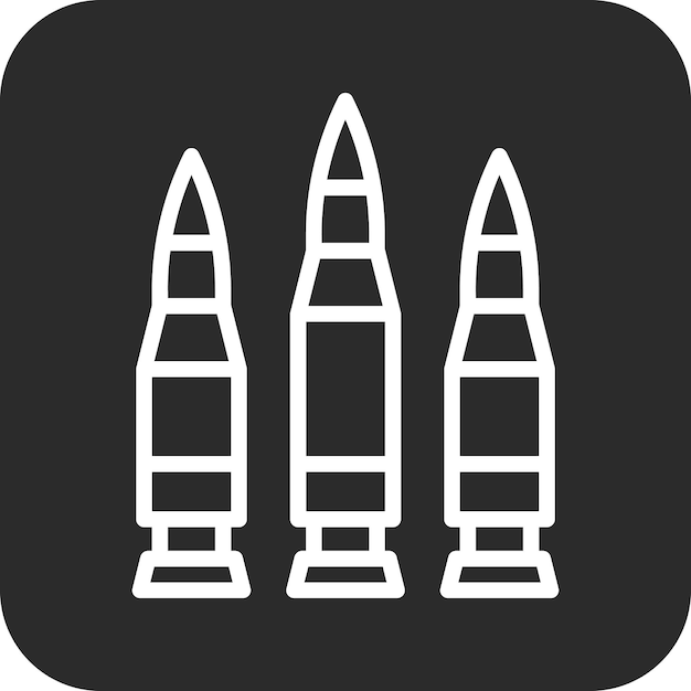 Ilustración del icono vectorial de bala del conjunto de iconos del Oeste Salvaje