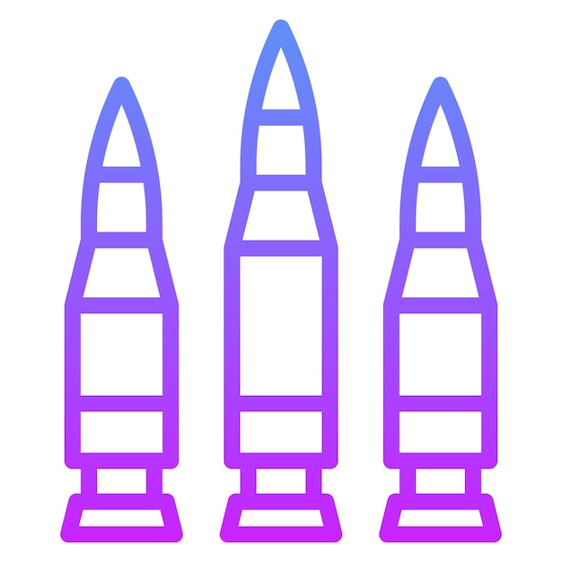 Ilustración del icono vectorial de bala del conjunto de iconos del Oeste Salvaje