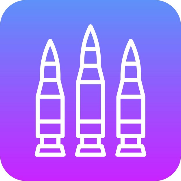 Ilustración del icono vectorial de bala del conjunto de iconos del Oeste Salvaje