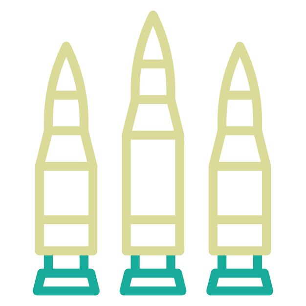 Ilustración del icono vectorial de bala del conjunto de iconos del Oeste Salvaje