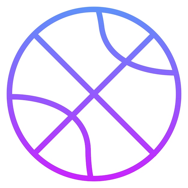 Ilustración del icono vectorial de baloncesto del conjunto de iconos deportivos