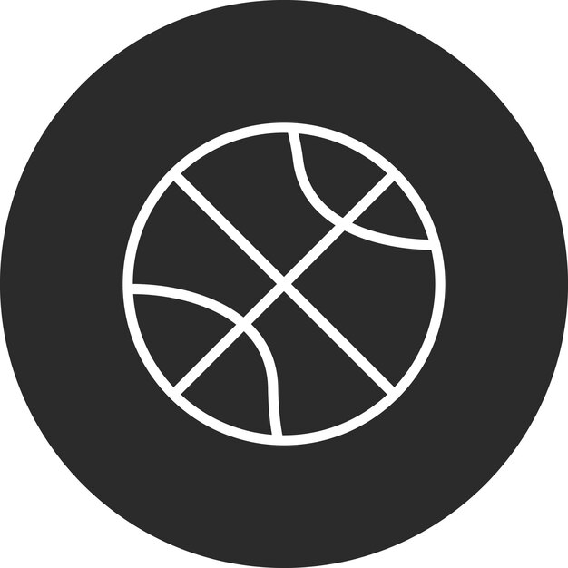 Ilustración del icono vectorial de baloncesto del conjunto de iconos deportivos
