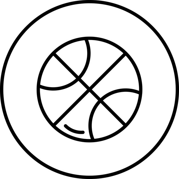 Ilustración del icono vectorial de baloncesto del conjunto de iconos de educación