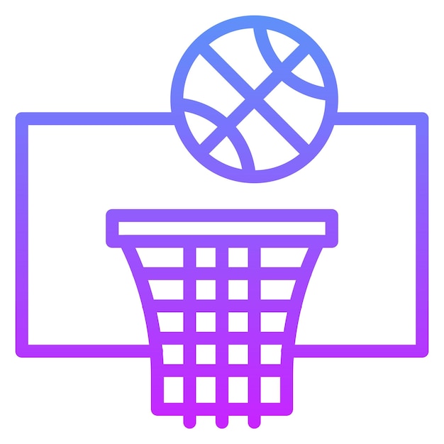 Ilustración del icono vectorial de baloncesto del conjunto de iconos de entretenimiento