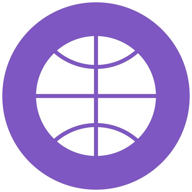 Ilustración del icono vectorial de baloncesto del conjunto de iconos de Outdoor Fun