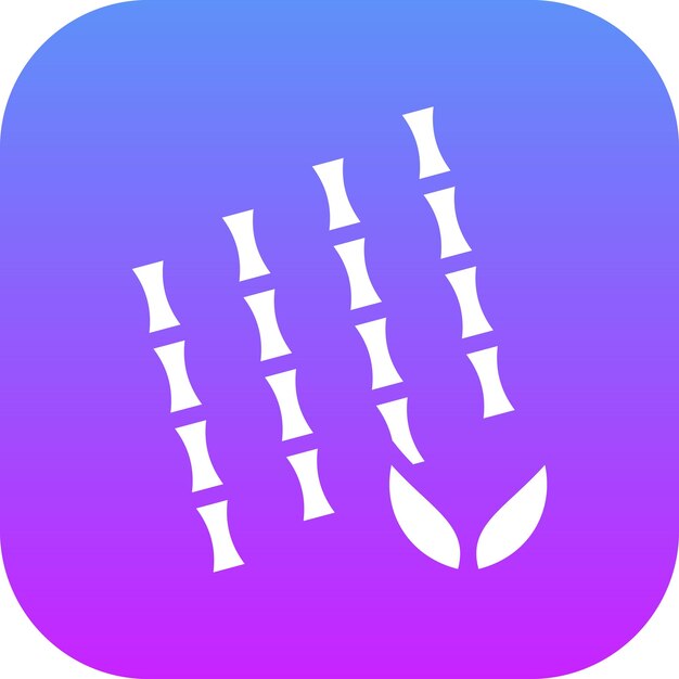 Ilustración de icono vectorial de bambú del conjunto de iconos de Spa