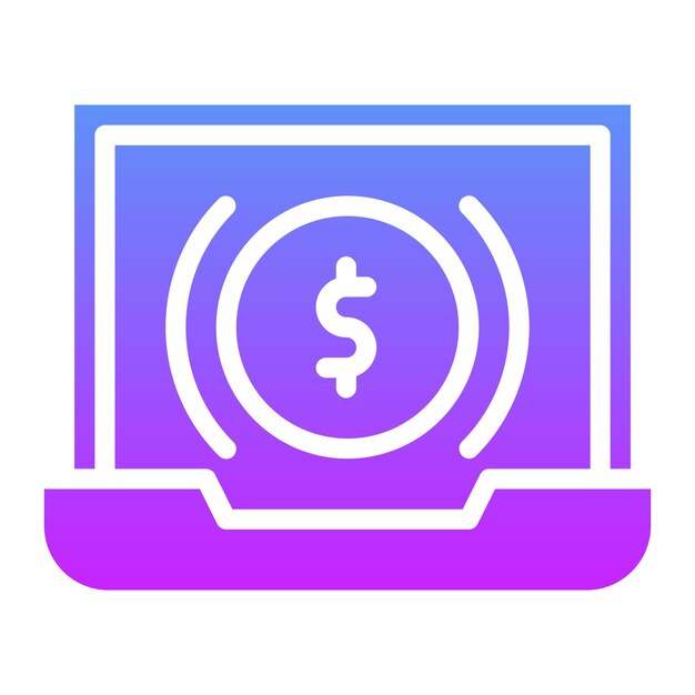 Ilustración del icono vectorial de banca por Internet del conjunto de iconos de banca y finanzas