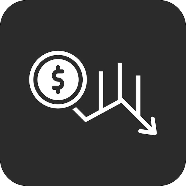 Vector ilustración del icono vectorial de bancarrota del conjunto de iconos de contabilidad