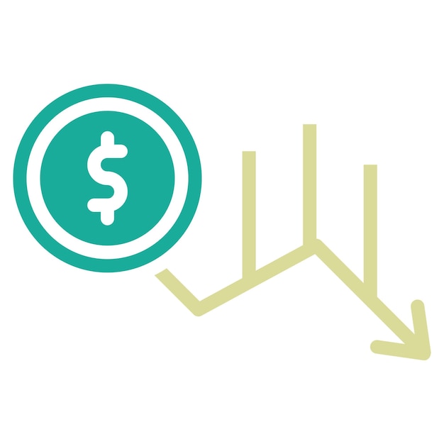 Vector ilustración del icono vectorial de bancarrota del conjunto de iconos de contabilidad