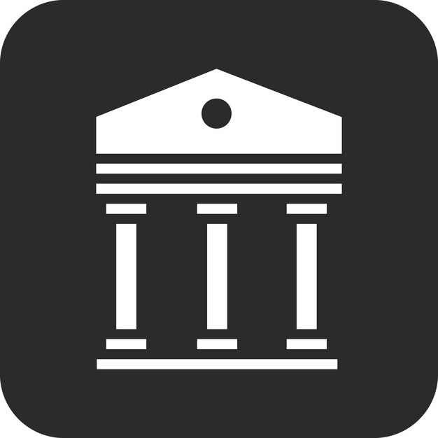 Ilustración del icono vectorial del banco del conjunto de iconos de banca y finanzas