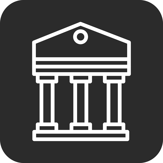 Ilustración del icono vectorial del banco del conjunto de iconos de banca y finanzas