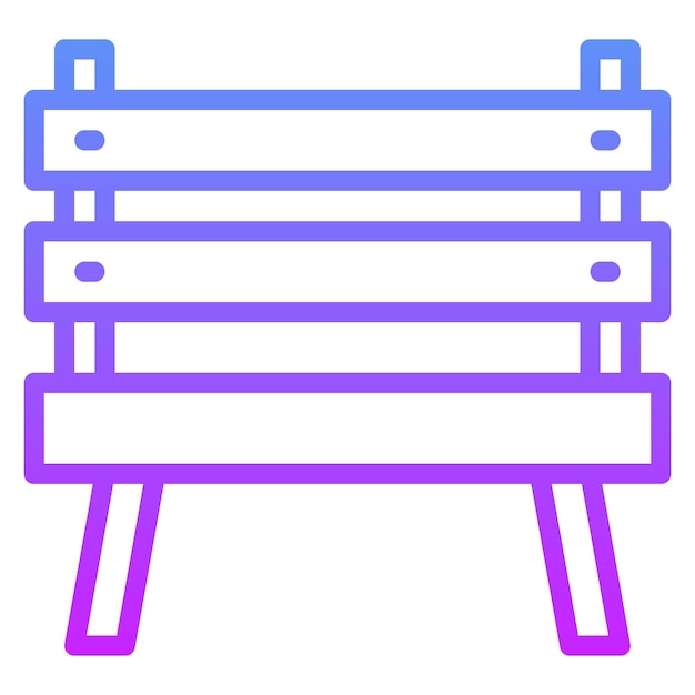 Ilustración del icono vectorial del banco del conjunto de iconos interiores