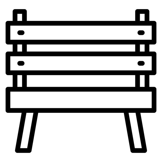 Ilustración del icono vectorial del banco del conjunto de iconos interiores