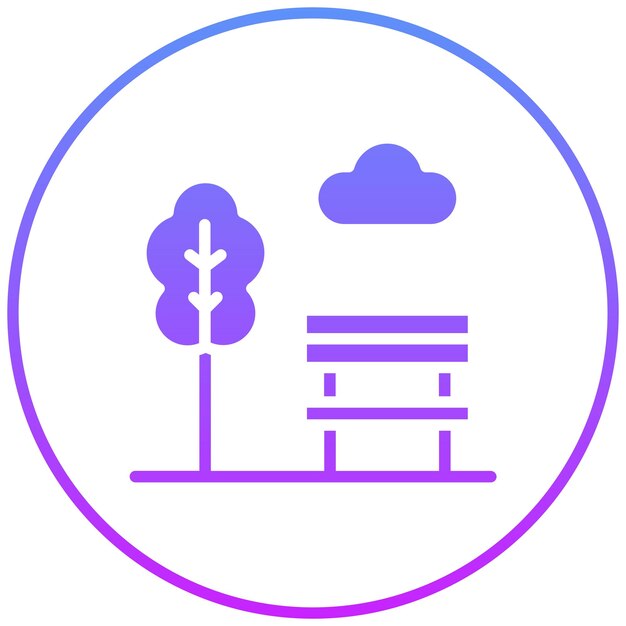 Ilustración del icono vectorial del banco del conjunto de iconos de primavera