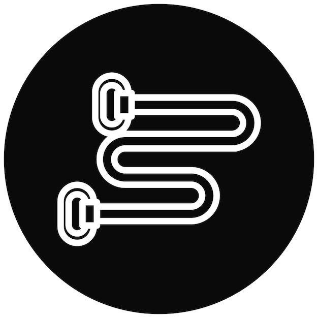 Ilustración del icono vectorial de la banda de resistencia del conjunto de iconos de Pilates