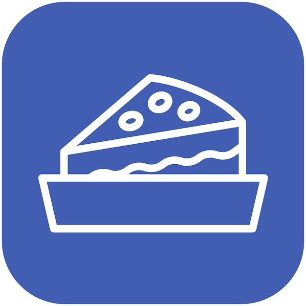 Ilustración del icono vectorial de la bandeja de sándwich del conjunto de iconos de catering