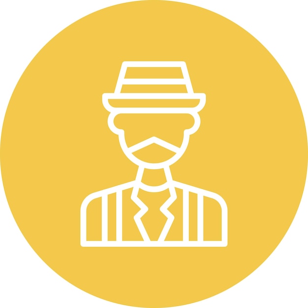 Ilustración del icono vectorial de bandidos del conjunto de iconos del Oeste Salvaje