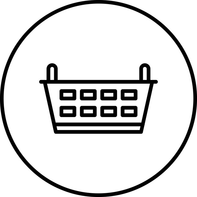 Ilustración del icono vectorial de la bañera de surf del conjunto de iconos interiores