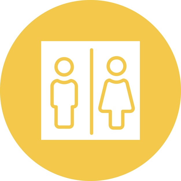 Ilustración del icono vectorial del baño del conjunto de iconos de City Elements