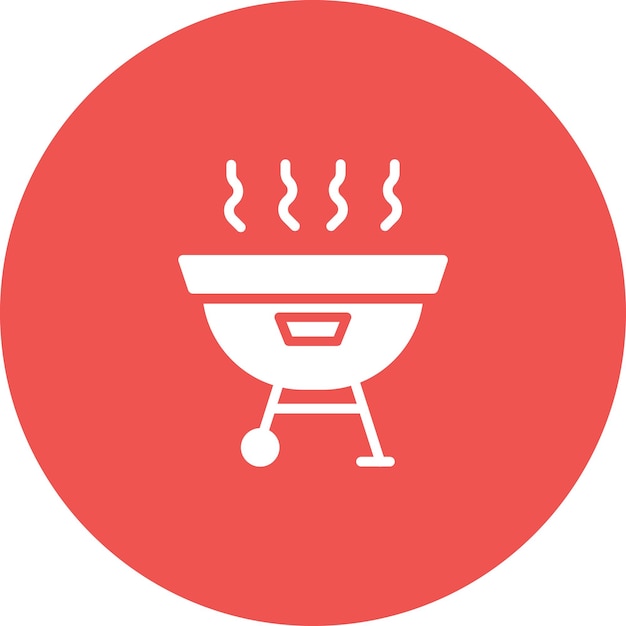Ilustración del icono vectorial de barbacoa del conjunto de iconos de verano