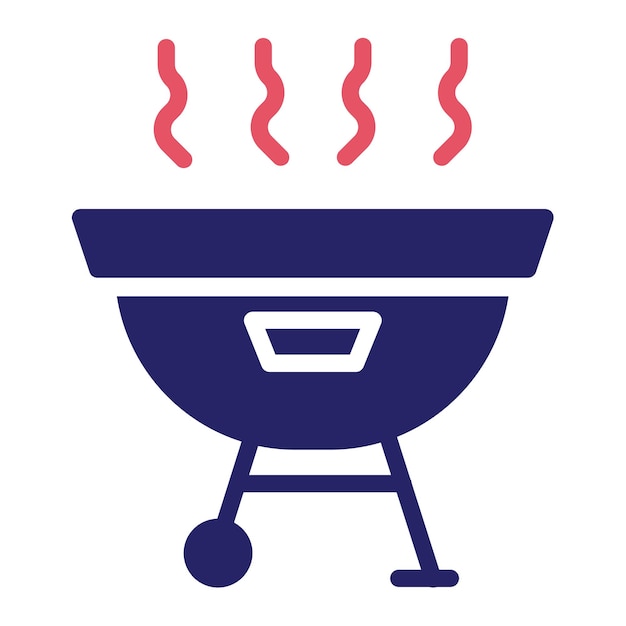Ilustración del icono vectorial de barbacoa del conjunto de iconos de verano